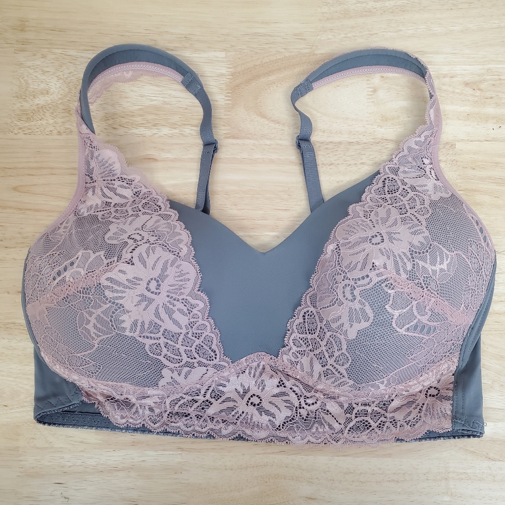 Rhonda Shear Molded Cup Bra with Lace, L